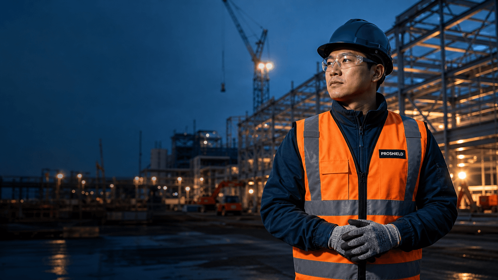 PPEgen factory supervisor reviewing protective equipment